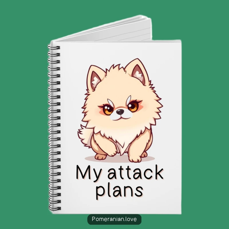 Funny Pomeranian Pounce Notebook - Jot Down Your Determined Goals!