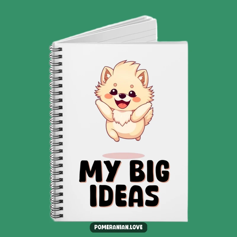 Funny Pomeranian Notebook: Fluffy Mane Jumper, Perfect Journal for Ideas