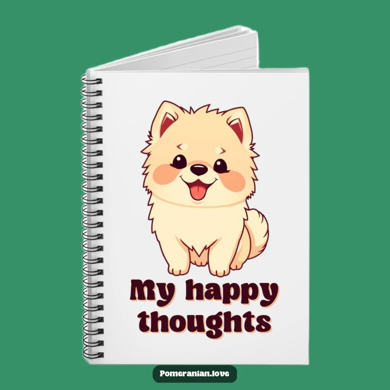 Funny Happy Pomeranian Notebook: Jot Down Joyful Thoughts with Tail Wagging Fun