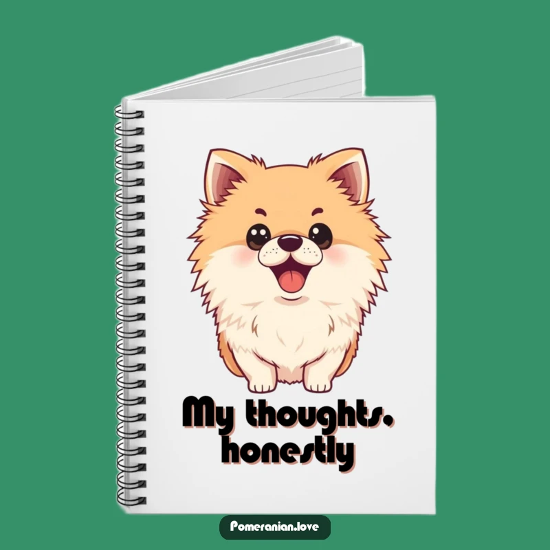 Funny Surprised Pomeranian Notebook - Jot Down Your Thoughts Hilariously