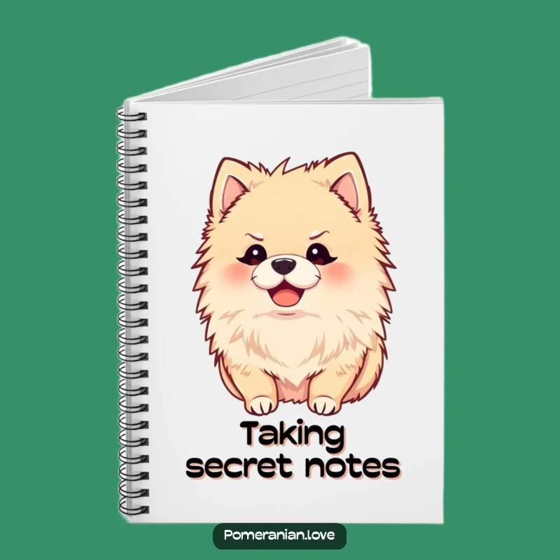 Funny Joyful Pomeranian Notebook - Jot Down What You Hear Gift