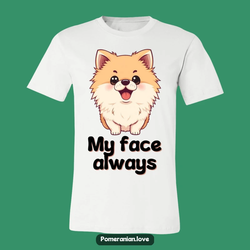 Funny Surprised Pomeranian T-Shirt - Wear Your Shock Comically