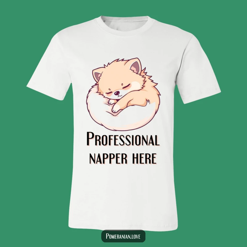 Funny Sleeping Pomeranian T-Shirt - Nap Time Vibes for Dog Lovers!