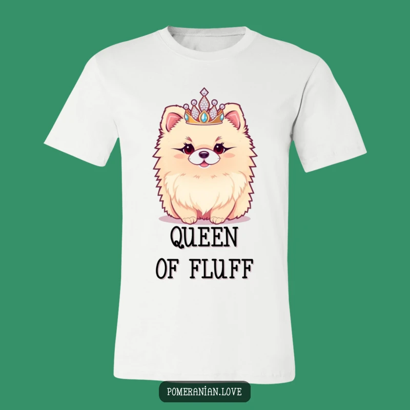 Funny Pomeranian T-Shirt - Royal Tiara Dog, Regal Pet Owner Gift