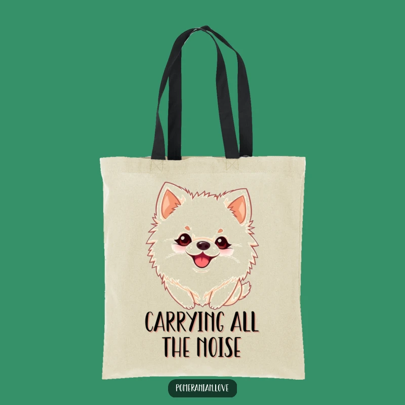 Funny Playful Pomeranian Bark Tote Bag: Carry Your Joyful Yap!