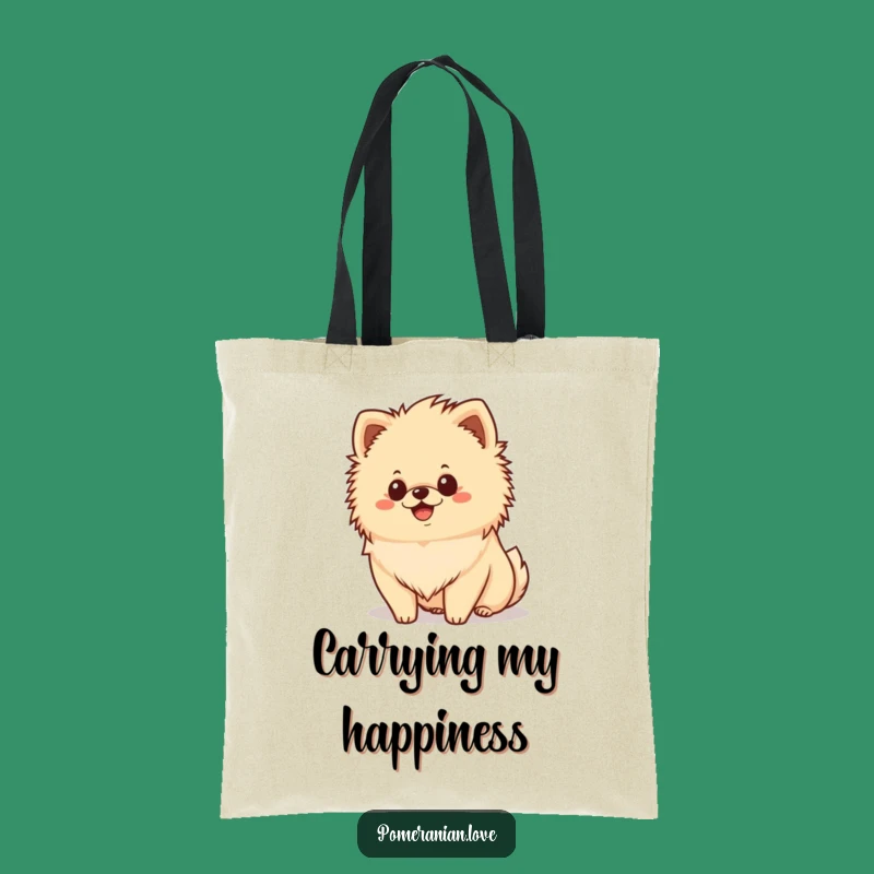 Funny Happy Pomeranian Tote Bag - Carry Your Sunshine Everywhere