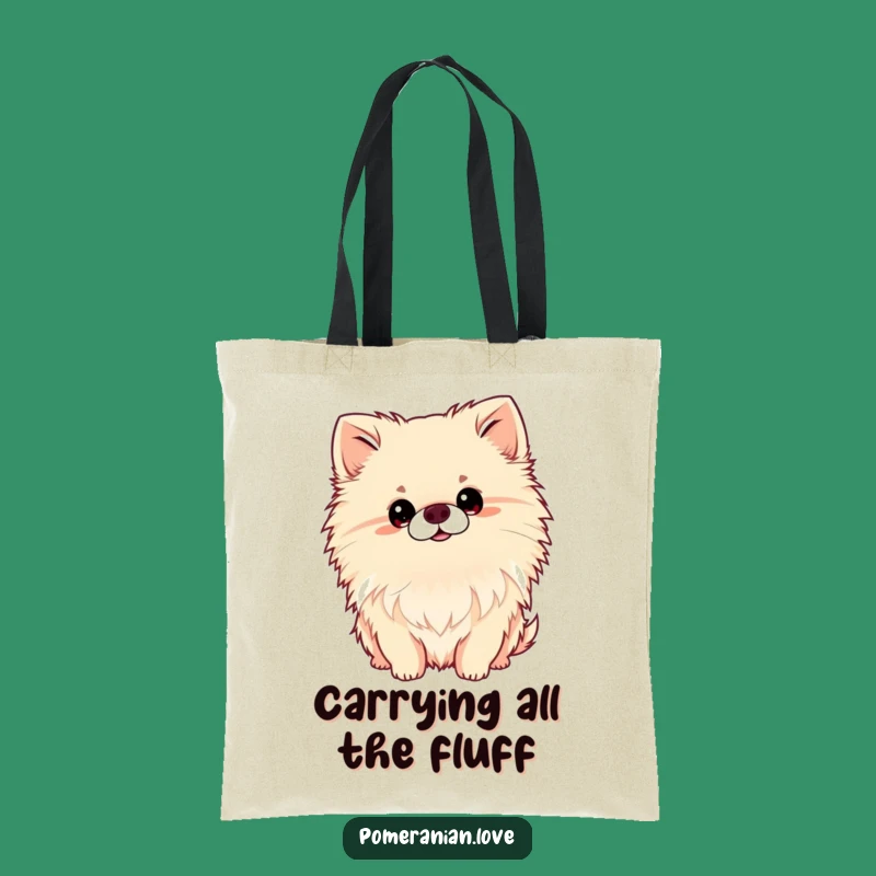 Funny Curious Pomeranian Head Tilt Tote Bag - Stylish Dog Lover Accessory