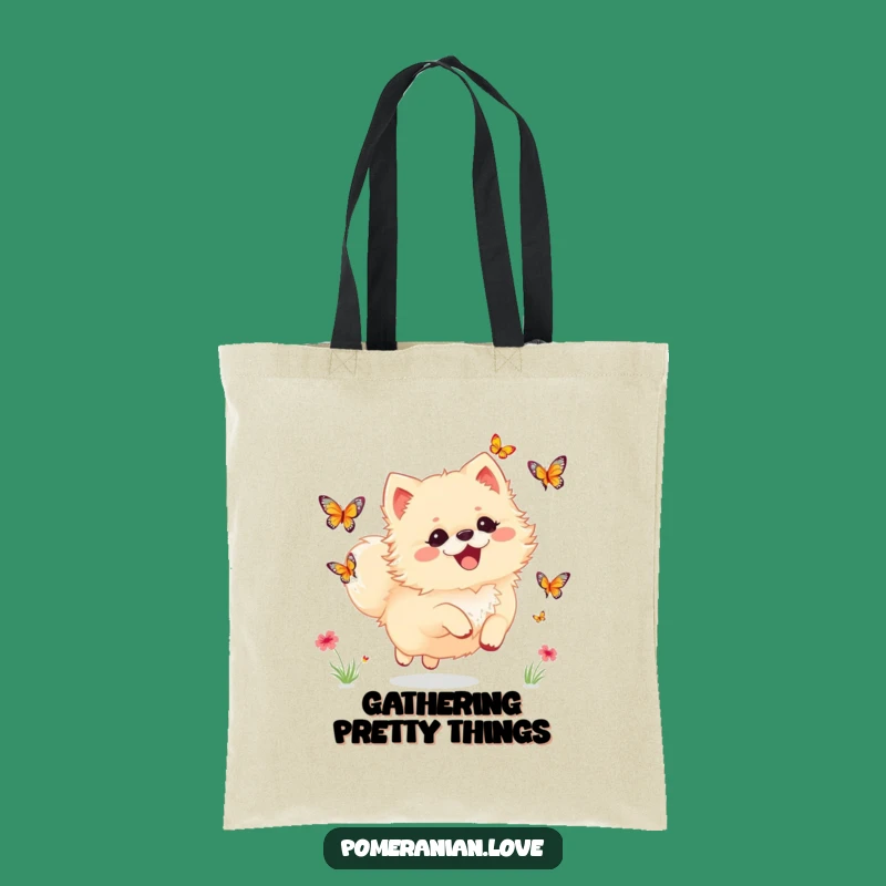 Funny Delight Pomeranian Butterfly Tote Bag: Carry Your Dreams!
