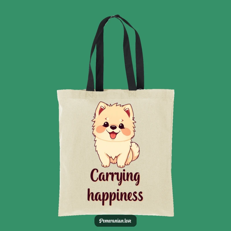 Funny Happy Pomeranian Tote Bag: Carry Your Excitement with Tail Wagging Style