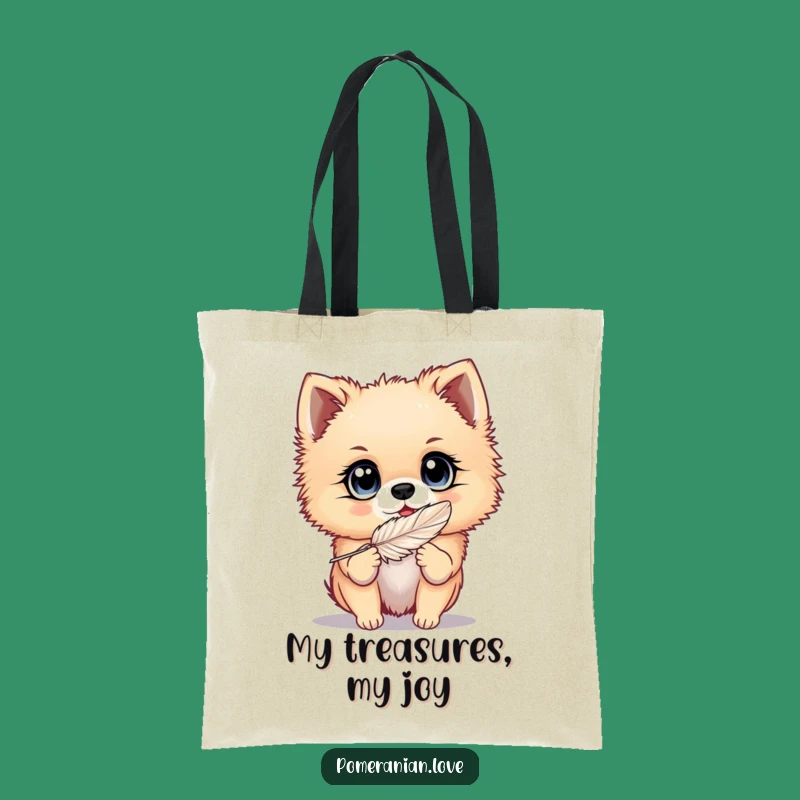 Funny Pomeranian Eyes Tote Bag: Carry Playfulness Everywhere