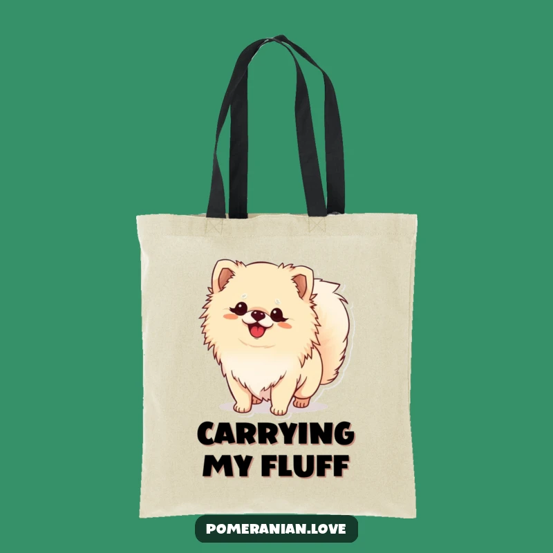 Funny Pomeranian Tail Wagging Tote Bag - Stylish Dog Lover Accessory for Errands!
